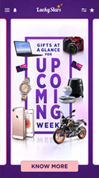 LuckyStars App - Gifts At A Grance For Upcomming Week